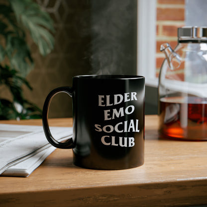 Elder Emo Social Club Black Mug